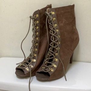 Lace-up booties